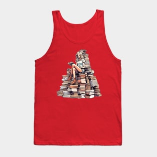 The Book Queen: Reigning over a Throne of Knowledge Tank Top